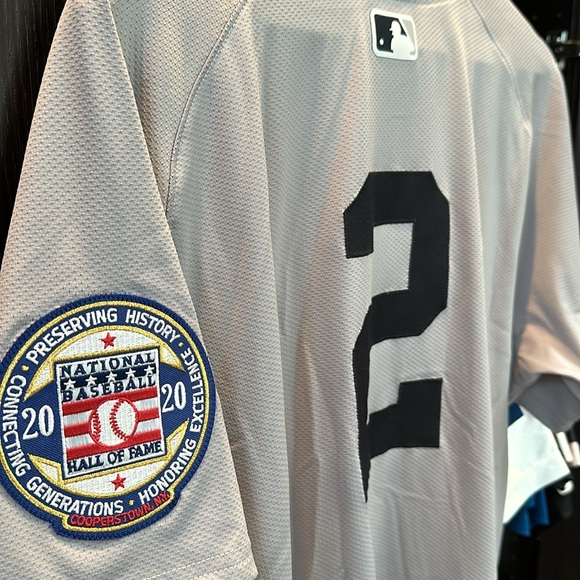 Derek Jeter New York Yankees Nike Hall of Fame Patch Elite Authentic Jersey - Picture 7 of 8